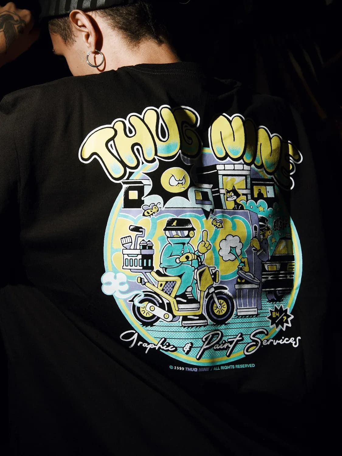 Camiseta Thug Nine Graphics & Print