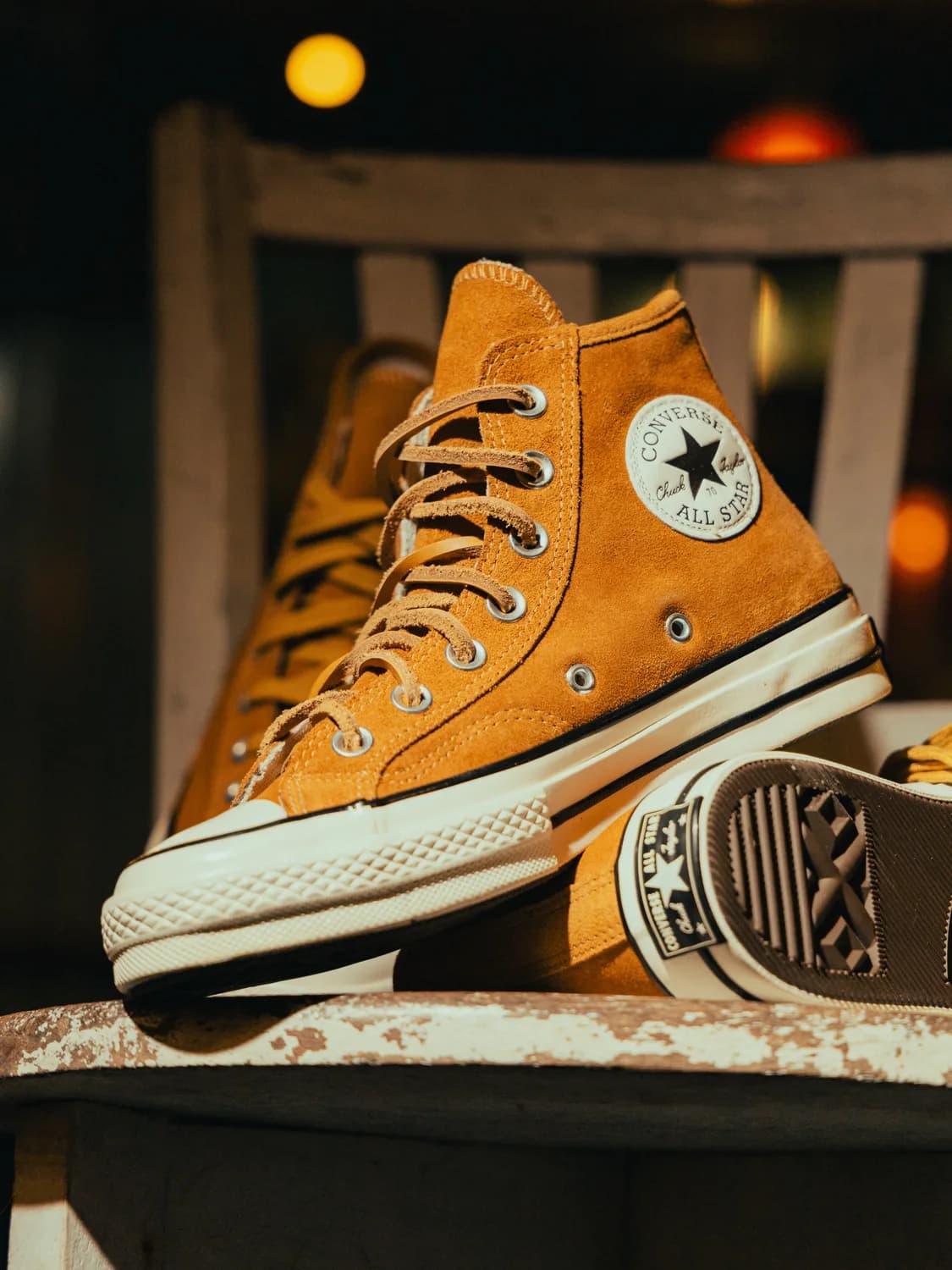 Converse Chuck 70 Suede caramelo, ângulo 1 de 4